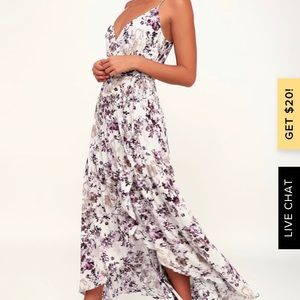 NEW: Lulu's Foral Midi Wrap Dress